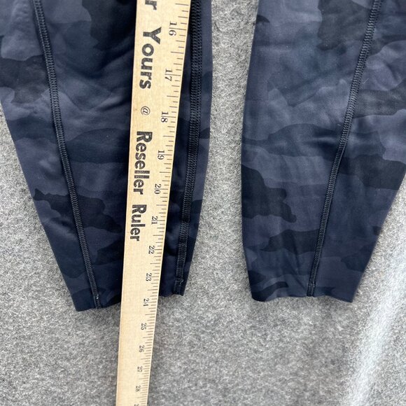Lululemon Leggings Women 4 Black Camo Fast and Free Tight 25" Nulux High Rise - Picture 7 of 10